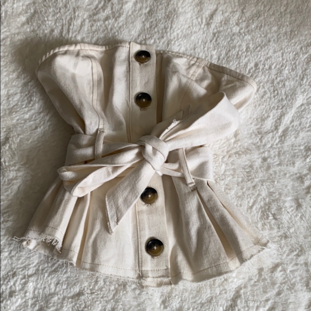 Free People Cream Tube Top